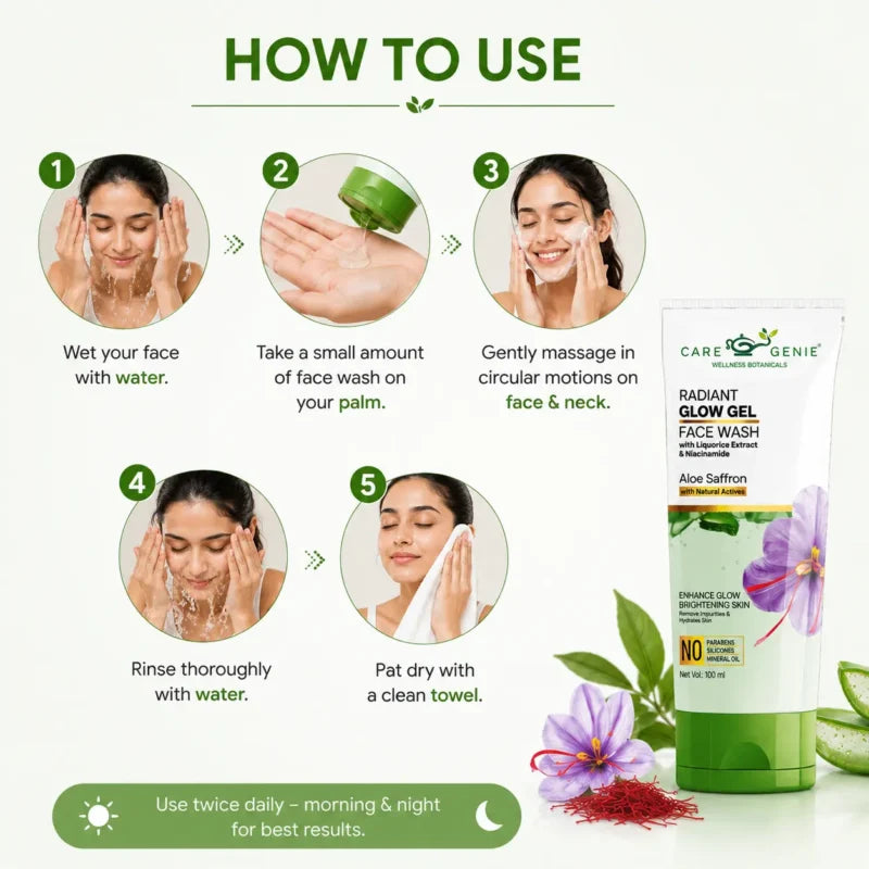 Aloe Saffron Face Wash – Brightening & Hydrating Face Cleanser for Glowing Skin