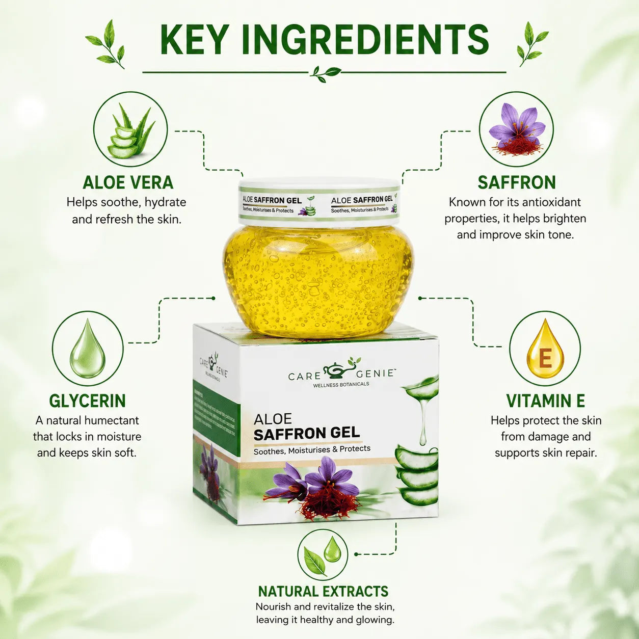 Aloe Saffron Gel — Hydrating & Brightening Gel